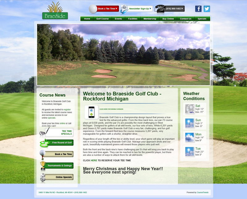 Braeside Golf Club - Web Site From Archive